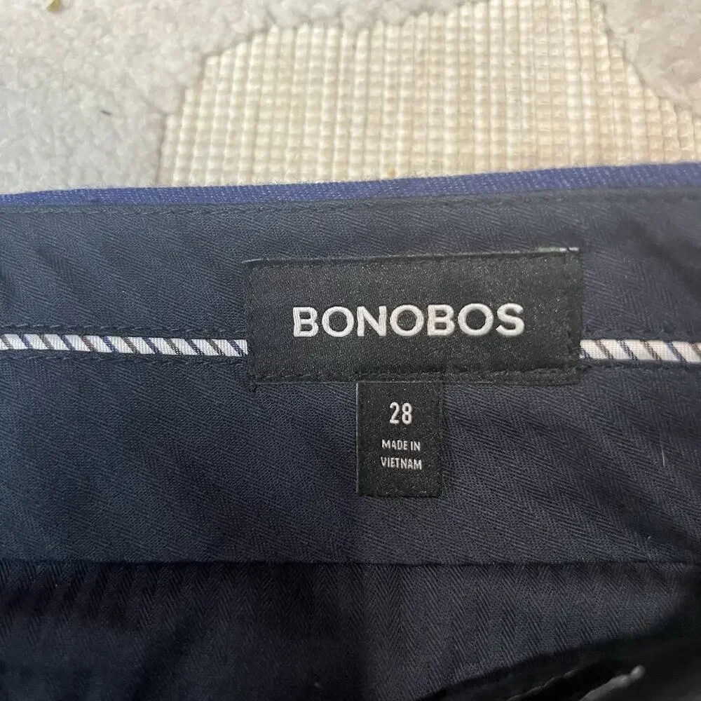 Bonobos Pants Mens 29x34 Blue Jetsetter Wool Stretch Slim Fit Trouser Marzotto